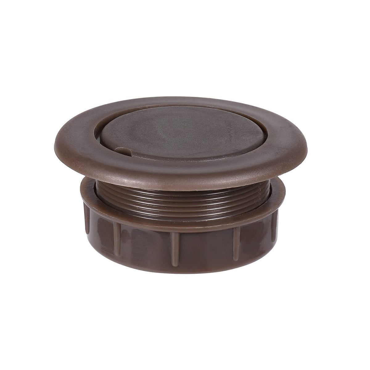 SUQ I OME parasol ring plug set in dark brown stabilizes umbrella at table
