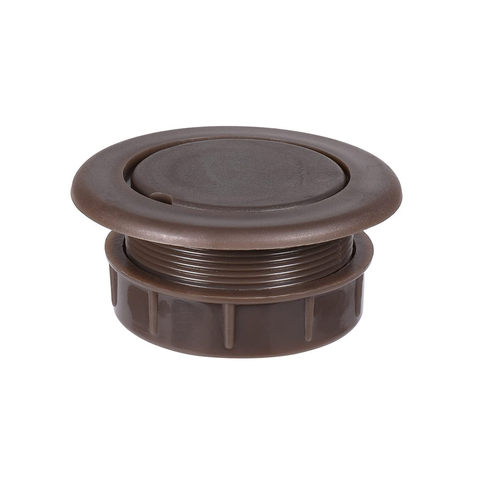 SUQ I OME parasol ring plug set in dark brown stabilizes umbrella at table