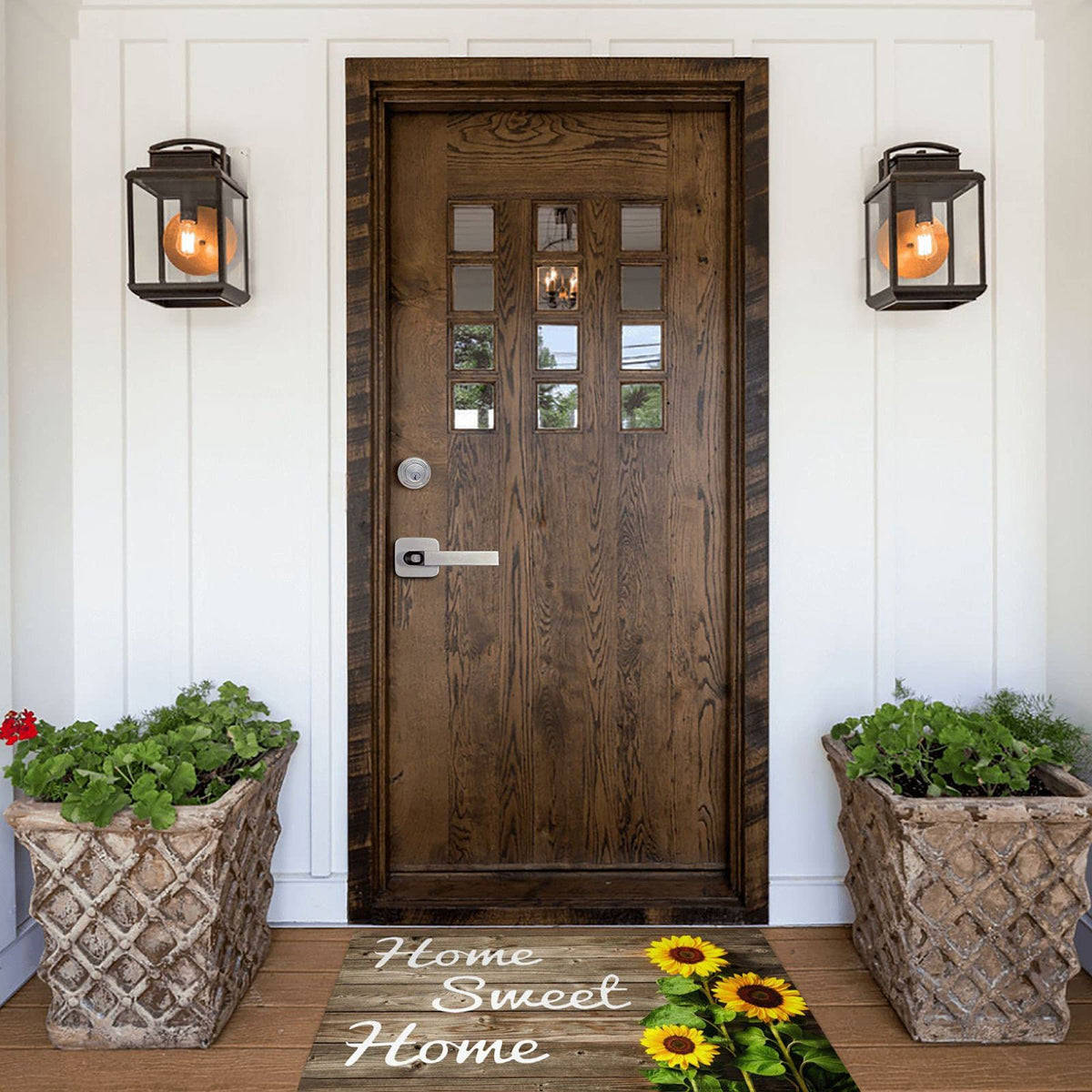 SuQKXCo Sunflower Doormat easy care via cold-water machine washing.