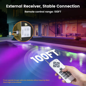 SURAIELEC color changing LED pool light displaying vibrant color options