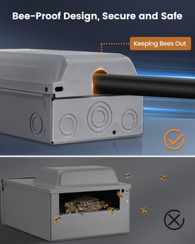SURAIELEC unique outlet hole design prevents debris entry for longevity