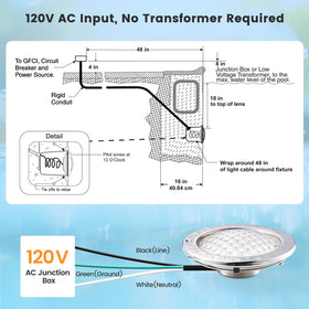 SURAIELEC 50-foot cord enabling flexible pool installation