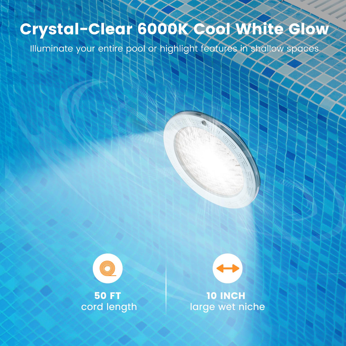 SURAIELEC 6000K cool white output provides bright nighttime scenes.