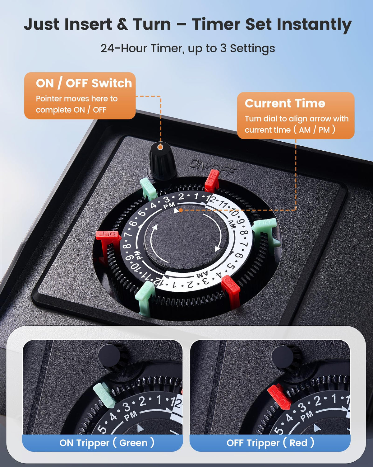 SURAIELEC plug-and-play timer installation saves wiring and effort.