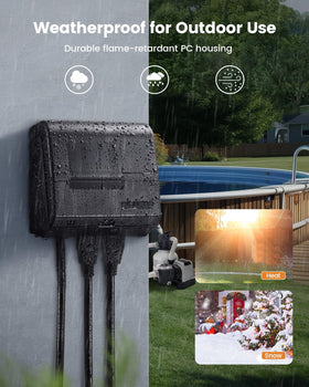 SURAIELEC timer powering pool pump and lighting for convenient control