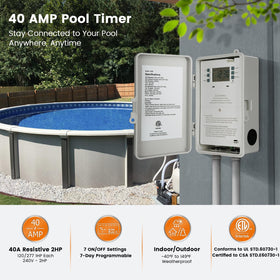 SURAIELEC pool timer digital display enables precise on/off scheduling