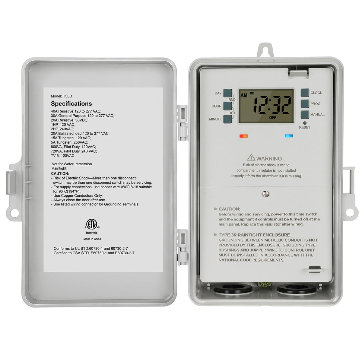 SURAIELEC pool timer front view for reliable outdoor pump control