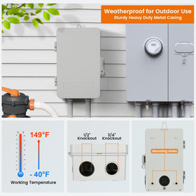 SURAIELEC pool timer lockable cover safeguards settings during storms