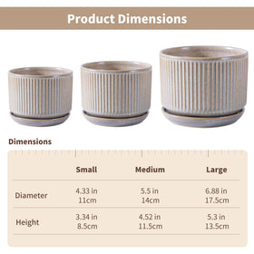 Sure Yuesi speckle gray ceramic pot large with drainage hole for larger indoor plants.