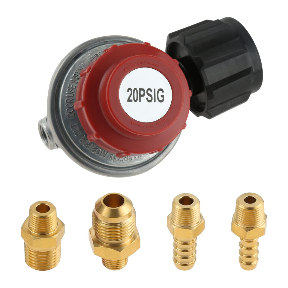 Surieen regulator kit closeup of the adjustable knob for precise flame control