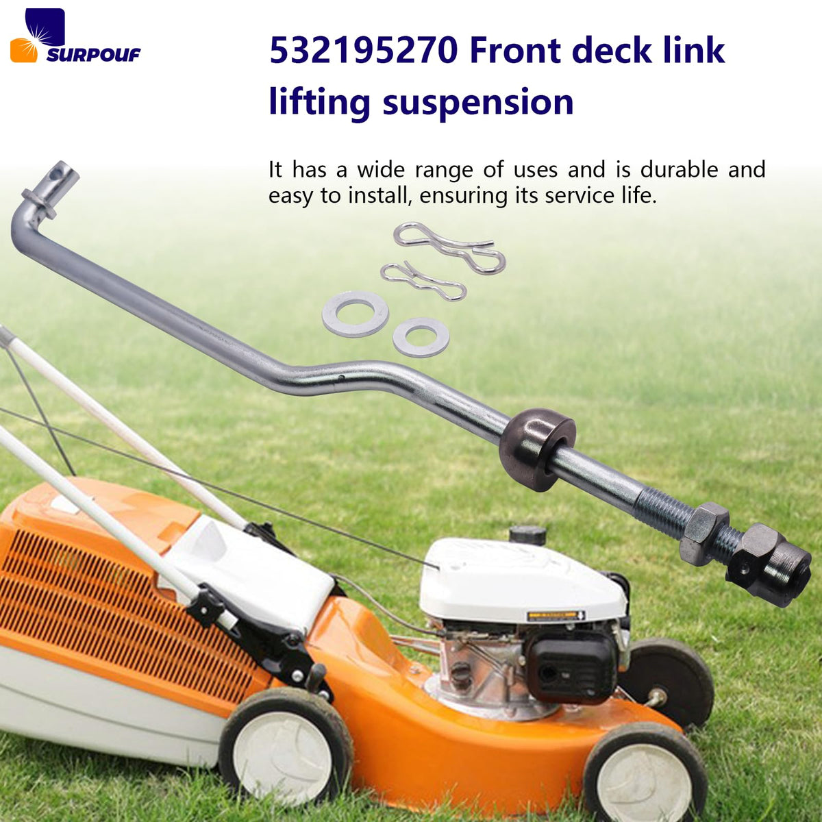 SURPOUF lift mechanism action during mowing demonstrated