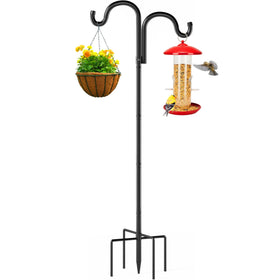 Surprizo Double Shepherds Hook full yard setup for layered decor and feeders