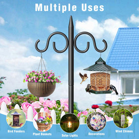Surprizo versatile hook holds wind chimes, lanterns, and baskets.