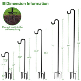 Surprizo outdoor bird feeder pole side view showing tall height and stability.