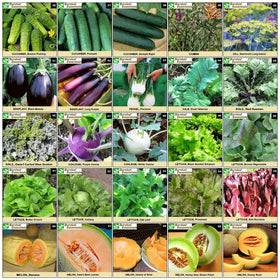 Survival Essentials packaging and labels keep seeds organized and ready for planting.