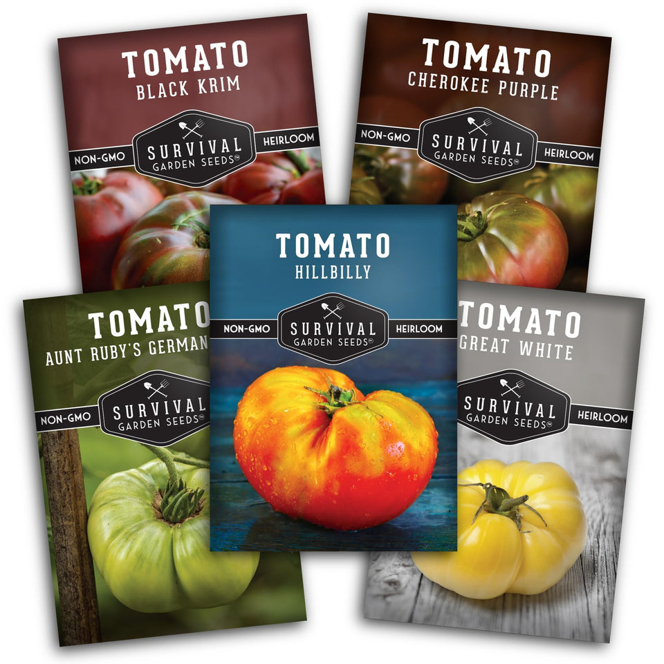 SURVIVAL GARDEN SEEDS Black Krim tomatoes ripe for bold salads