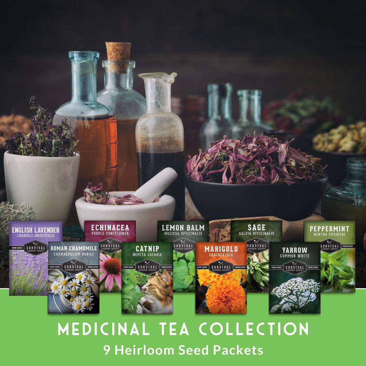 Survival Garden Seeds chamomile seed pack for soothing tea infusions
