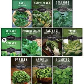 Survival Garden Seeds collards seeds for a hardy greens harvest.