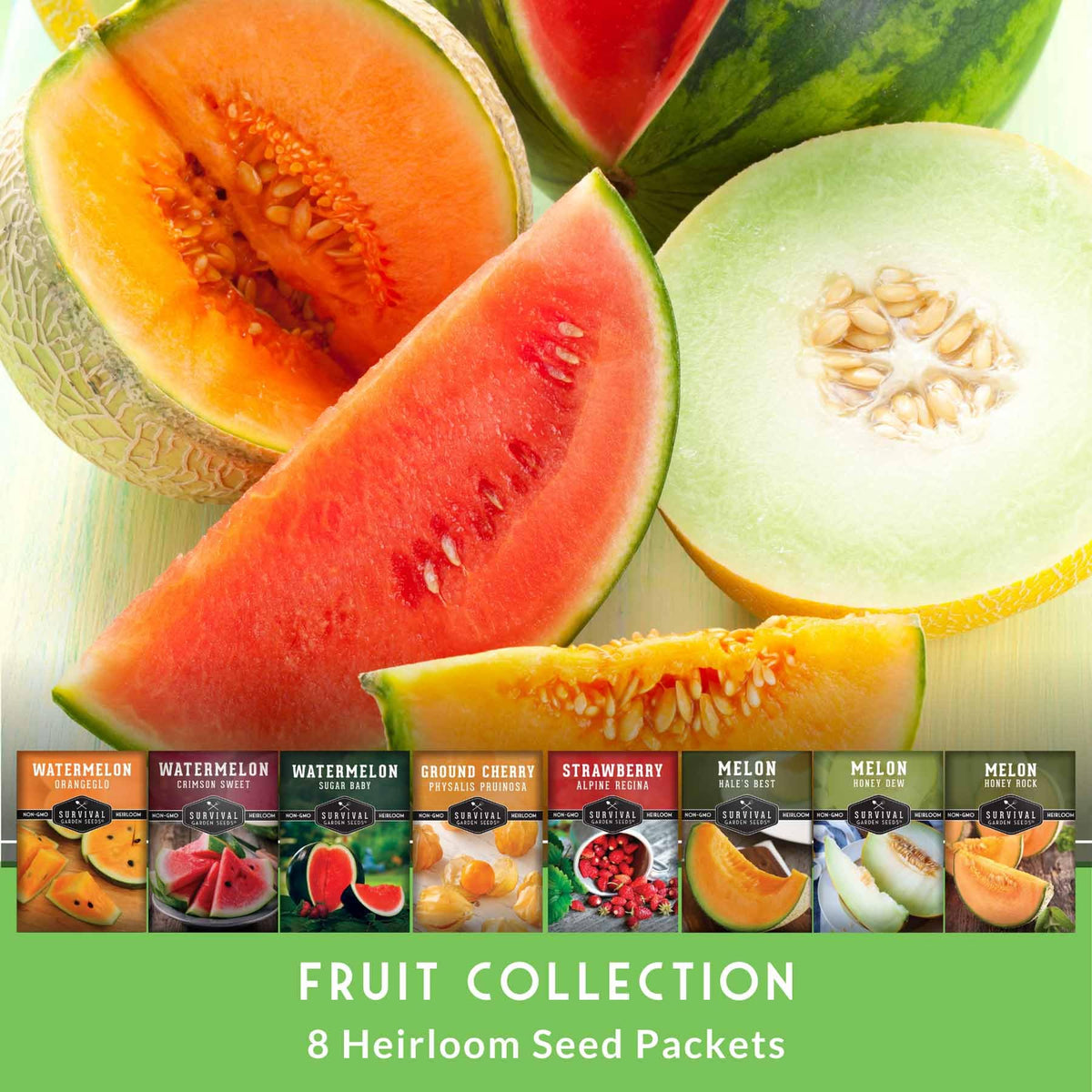 SURVIVAL GARDEN SEEDS Hale's Best Cantaloupe seeds for sun-loving melons in warm climates