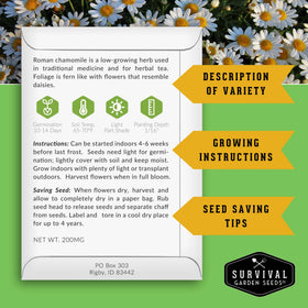 Survival Garden Seeds lemon balm seed pack for bright teas