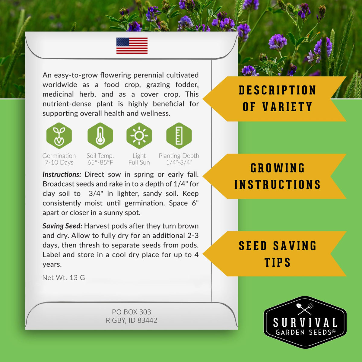 Survival Garden Seeds image 6 demonstrates easy indoor or outdoor growing.