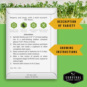 SURVIVAL GARDEN SEEDS mung bean microgreens seeds ideal for quick indoor sprouts