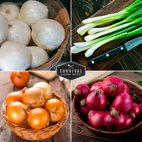 SURVIVAL GARDEN SEEDS walla-walla-sweet onion packet emphasizing sweet bulbs for cooking.