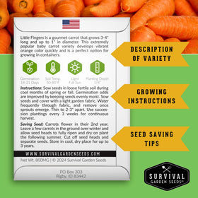 Survival Garden Seeds open-pollinated, non-GMO seeds ready for various climates.
