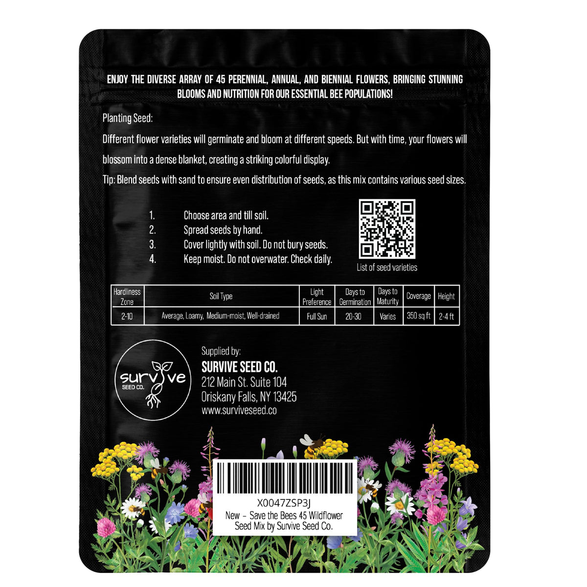 Survive Seed Co. attracting pollinators to nectar-rich blooms like cosmos and zinnias.