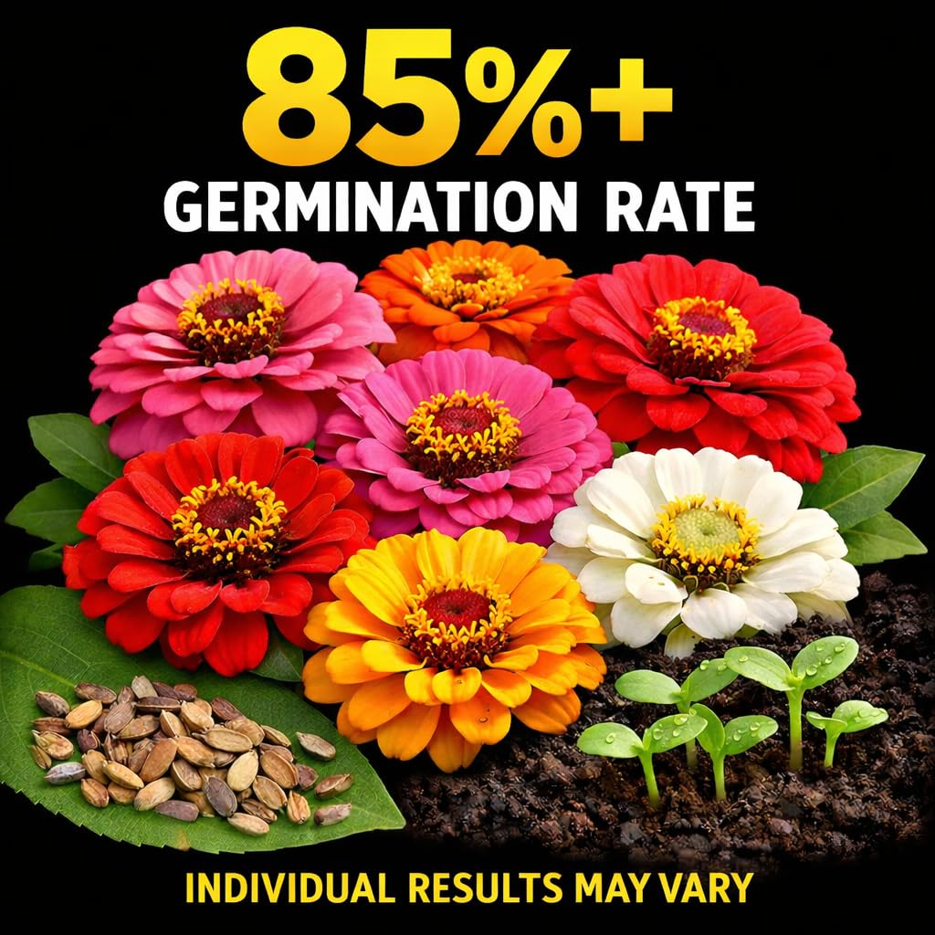 Survive Seed Co. Zinnia seeds full-sun-garden — thrives in heat and bright light.