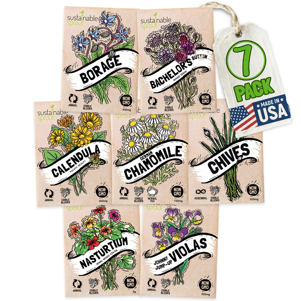 Sustainable Sprout nasturtium seeds pack for edible garden color and garnish