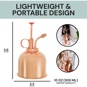 Sustainable Village Fine-mist spray action delivering controlled humidity for foliage.
