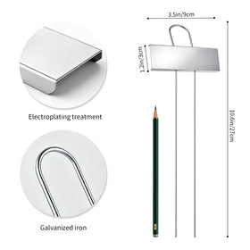 SUSUSUBAO galvanized stakes provide sturdy soil anchoring for reliable plant markers