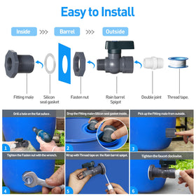 Suswillhit garden hose adapter feature enables seamless watering setup.