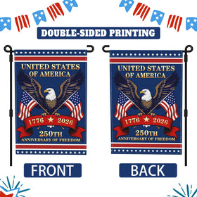 Suswoos American flag with eagle motif for patriotic display