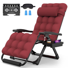 Suteck oversized zero gravity chair front view showing sturdy frame for outdoor lounging