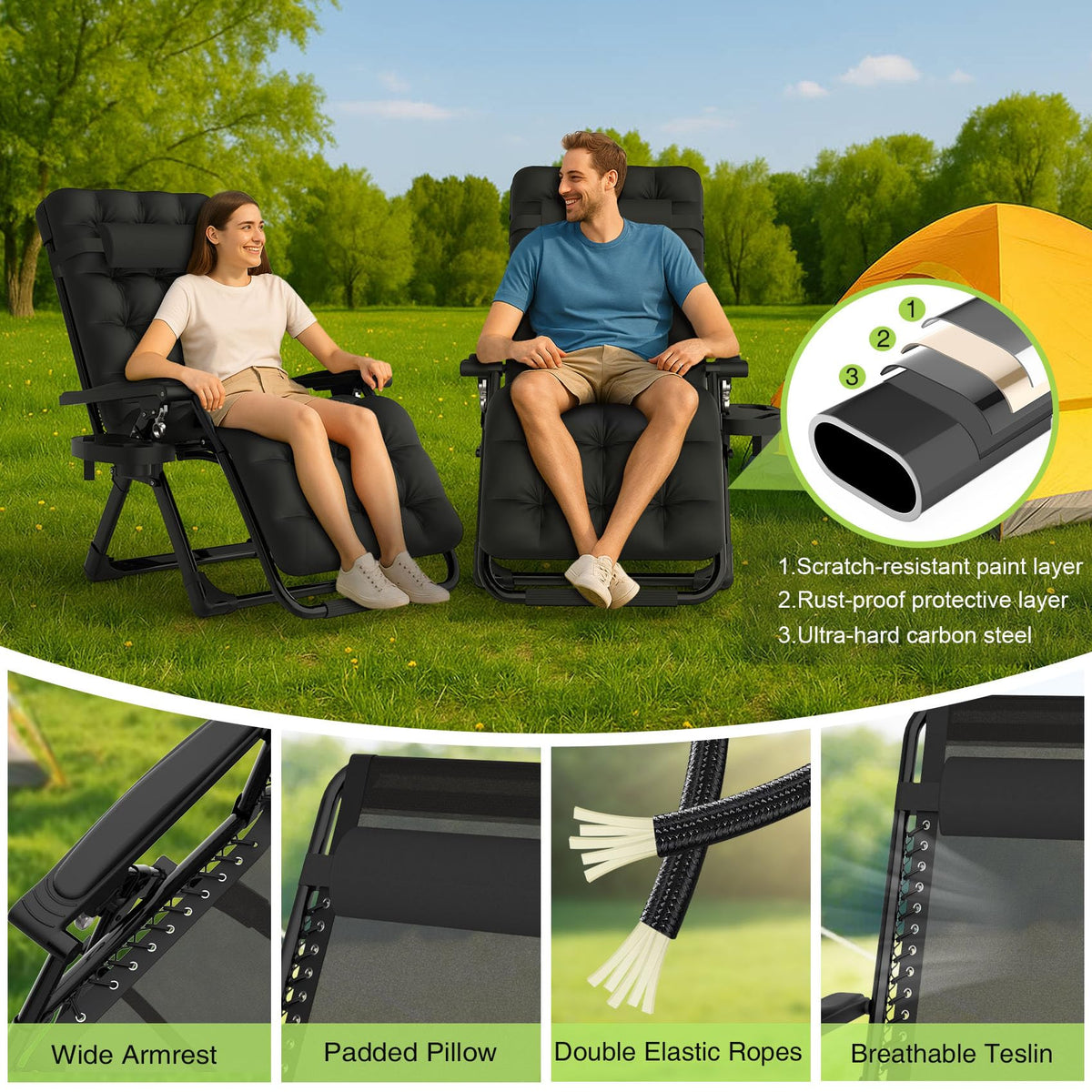 Suteck Zero Gravity Chair portable foldable for travel