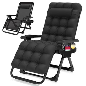 Suteck Zero Gravity Chair in reclined position for outdoor lounging.