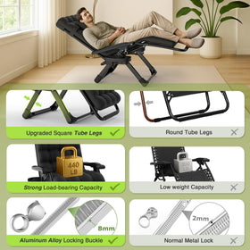 Suteck Zero Gravity Chair Texlin fabric with breathable mesh
