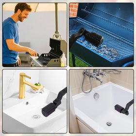 Suteng electric grill brush bristles closeup shows durable stainless steel for tough grease.