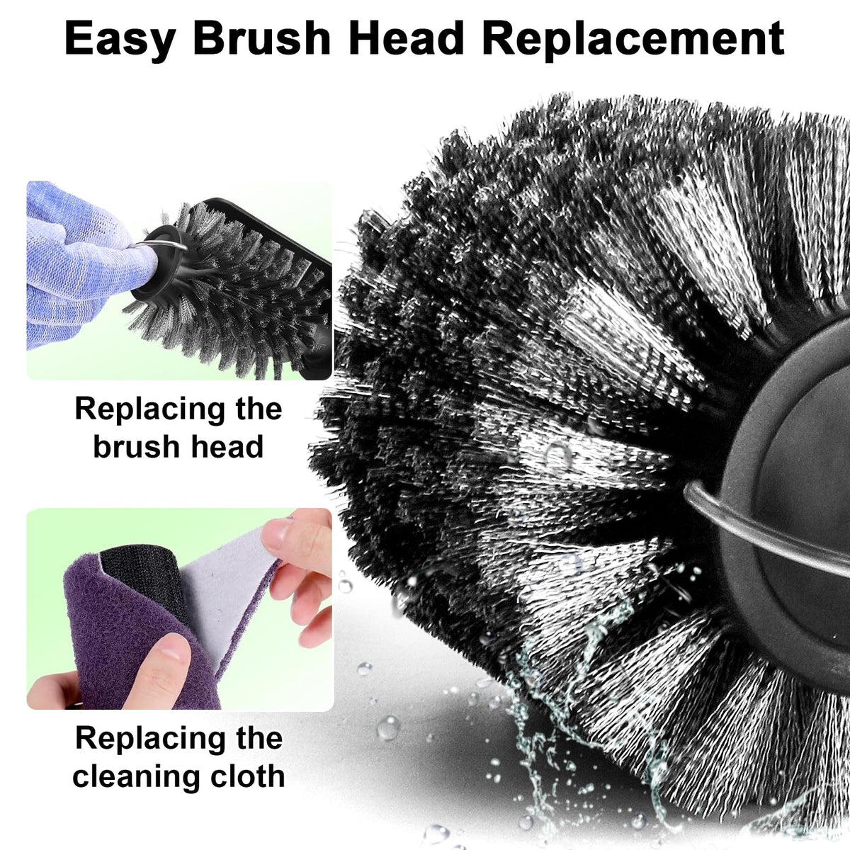 Suteng replaceable brush head ensures long-term use and easy maintenance.