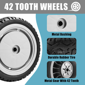 Sutmorly 42-tooth metal gear rear wheel for reliable engagement
