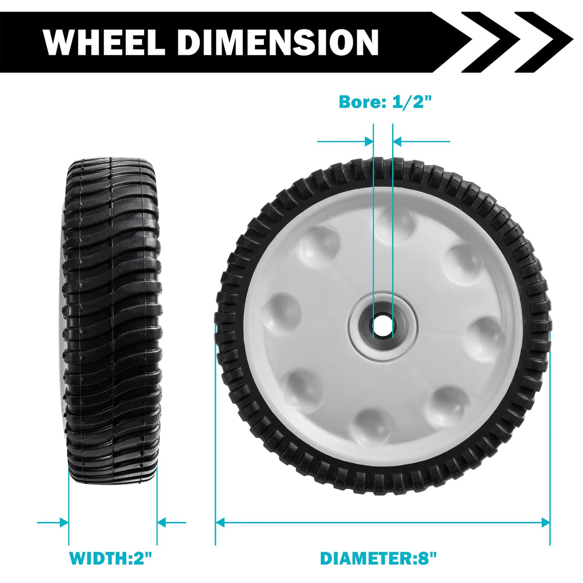 Sutmorly 53-tooth drive wheel design for stronger grip in slick conditions.