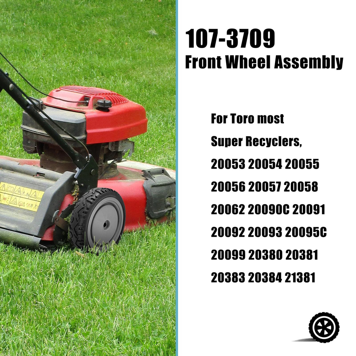Sutmorly rear wheel with durable tread for better grip