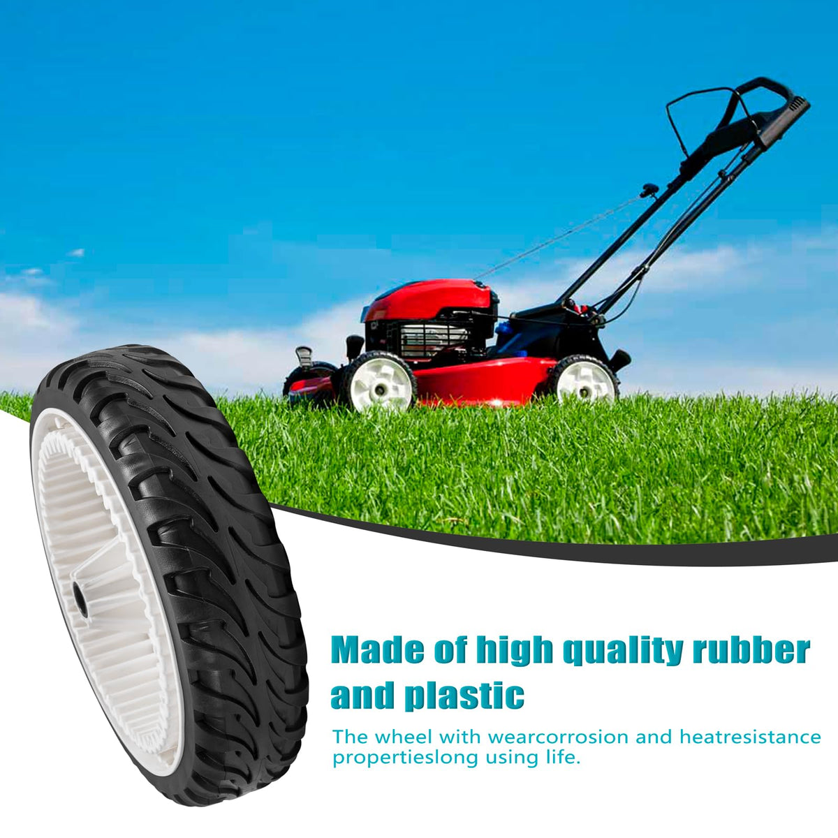 Sutmorly 8in front wheel for Toro 20339 boosts grip on soft ground.