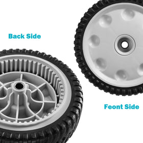 Sutmorly gray wheel set ready for self-propelled mower upgrades.