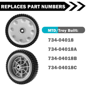 Sutmorly rugged wheel tread helps tackle uneven lawns with confidence.