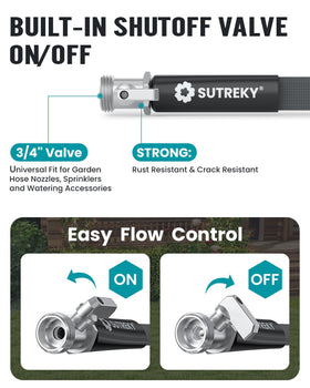 SUTREKY built-in valve helps prevent leaks at connections