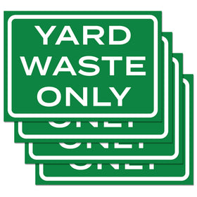 Sutter Signs yard waste sticker with clear designation for precise bin labeling at a glance.