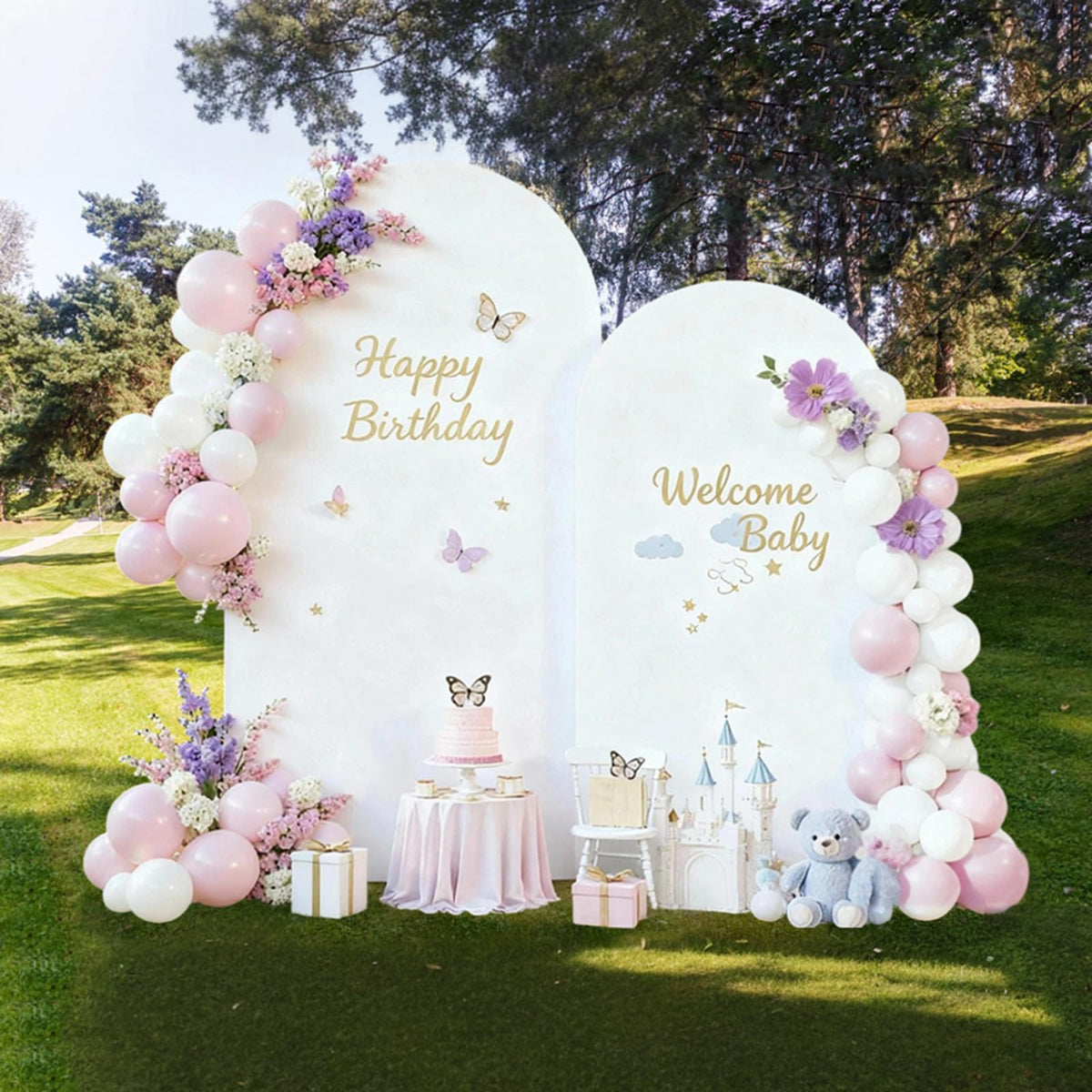 SuuWoee arch-backdrop-stand 5ft with cover ideal for intimate celebrations.